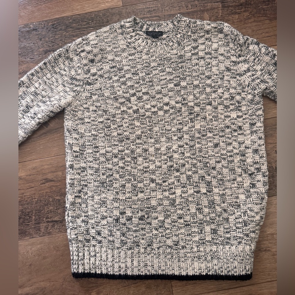 Topshop Monochrome Crewneck Sweater